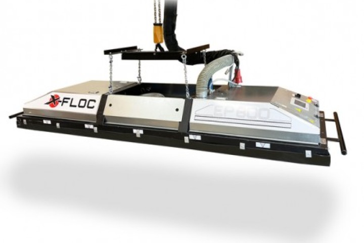 X-Floc EP800 NW90 inblaasplaat voor industrieel vullen van prefab-elementen X-Floc EP800 NW90 inblaasplaat voor industrieel vullen van prefab-elementen