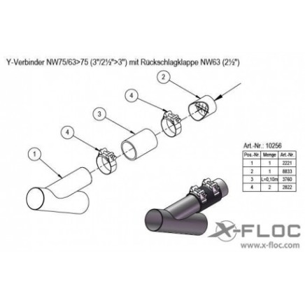 X-Floc Y-stuk
