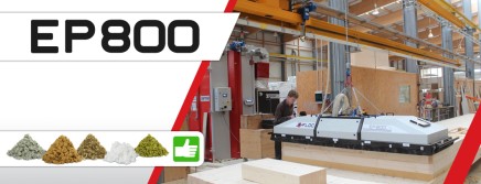 X-Floc EP800 NW90 inblaasplaat voor industrieel vullen van prefab-elementen